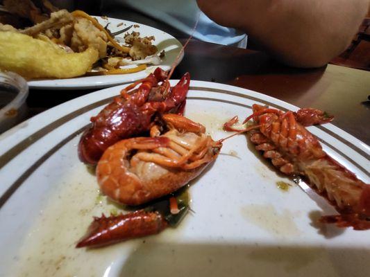 Crawfish from the buffet