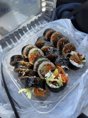 Fire Spicy Pork Gimbap and Fire Spicy Gimbap