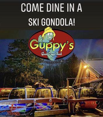 Dine in an authentic Ski Gondola