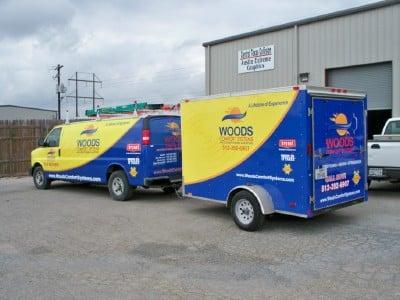 Fully wrapped van and trailer for local A/C company