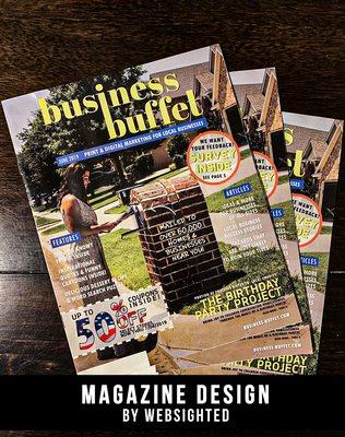 magazine design, logo creation, and photography for a client by Websighted