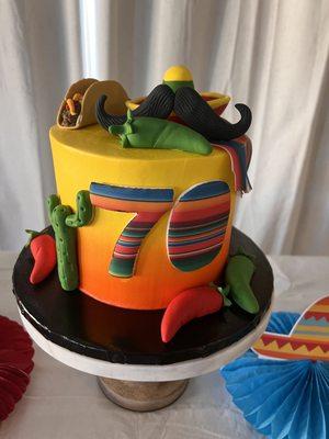 Customized cake, 5 de mayo theme