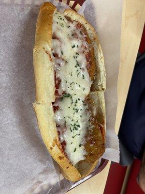 Chicken parmigiana sub