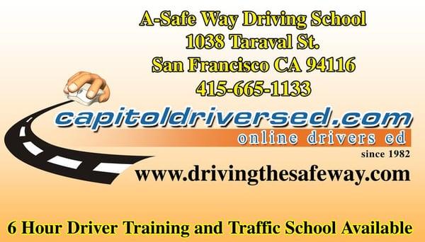 Do not waste your time in a classroom.  Do it on your own time!  If you  take driver training look for our promo items!