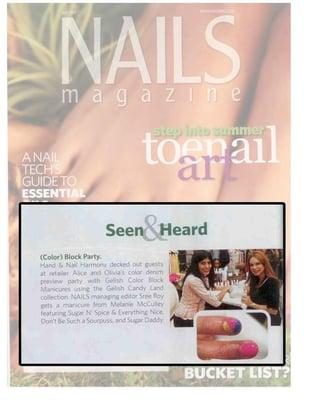 One of many mentions in NAILS Magazine