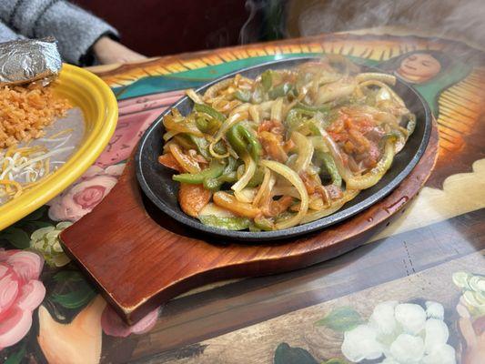 Veggie fajitas