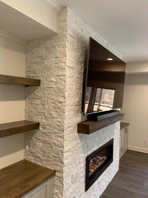 See our most recent Fireplace renovation in Alpharetta, GA!  This is a Mendota ML47 Fireplace with a Magrahearth mantle and Norstone.