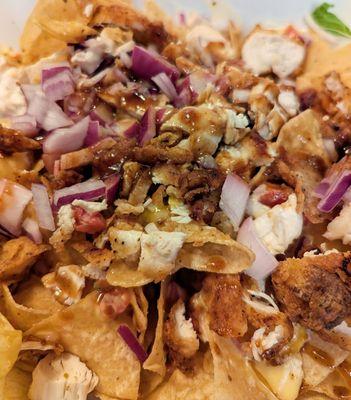 Close up of the Pluckers Nachos