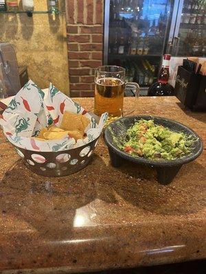 Chips and guacamole.