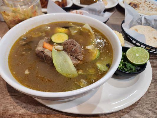 Sopa de Res - It is Huge!  Taste delicious.