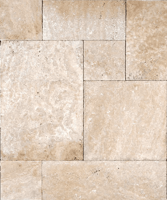 Ivory Versailles Pattern Set Travertine