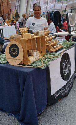 Founder and artisan herbalist Marshalla at the Brooklyn Museum.