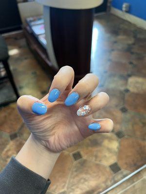 acrylics with nail art!