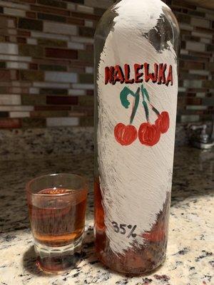 When you're friends with the owner's daughter- this is my Christmas present every year!! Homemade Polish cherry nalewka- DELICIOUS!!