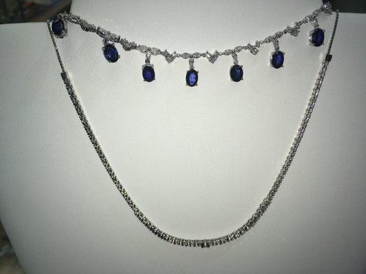 Sapphire necklace.