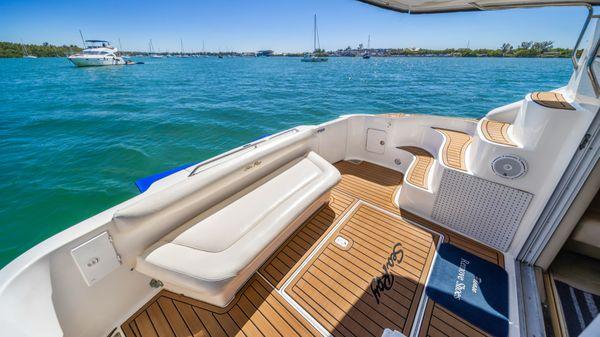 Beautiful deck on the back of one of our yachts.