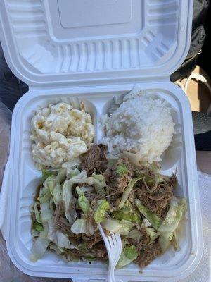 Kalua pork and cabbage mini plate