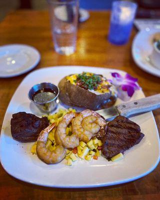 Dinner special of teriyaki shrimp and filet medallions - was absolutely fantastic!