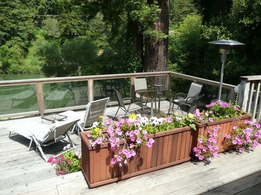 Deck overlooking river