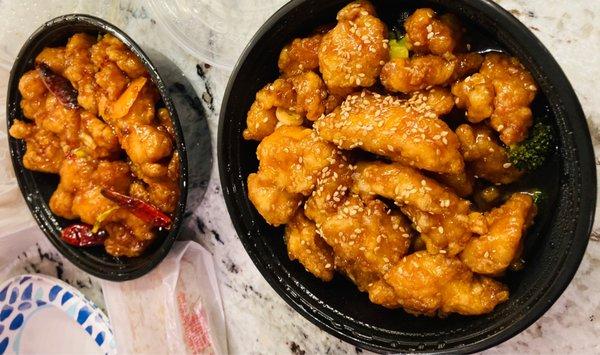 Sesame Chicken and orange chicken