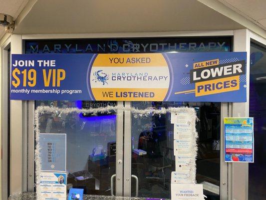 Get in the VIP for the best rates per cryotherapy session!