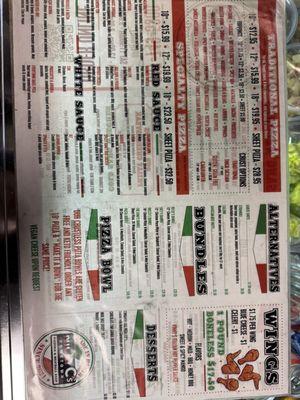 Menu front