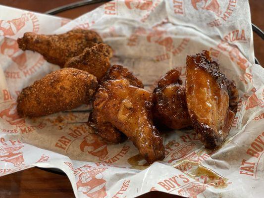 Chipotle Sichuan and Honey Garlic Wings