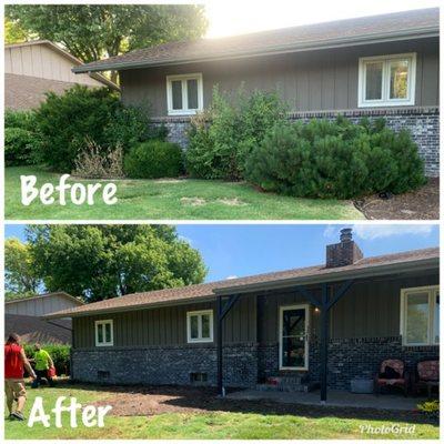 Some bush removal/landscaping  we did