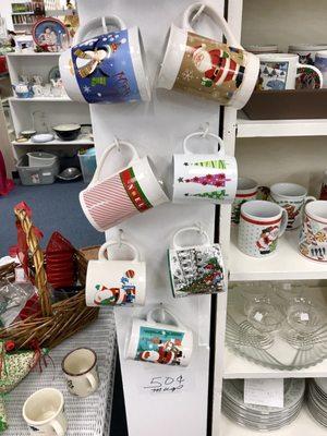 Christmas mugs 50 cents  11/29/17