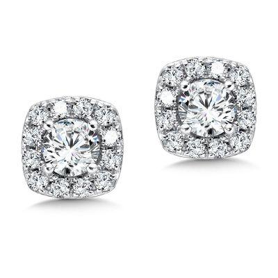 Cluster Stud Diamond Earrings