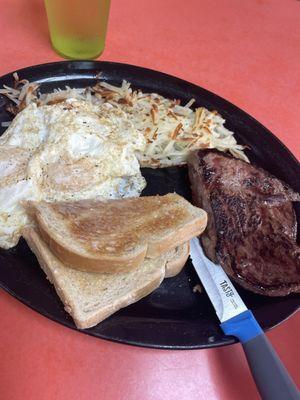 Steak and eggs