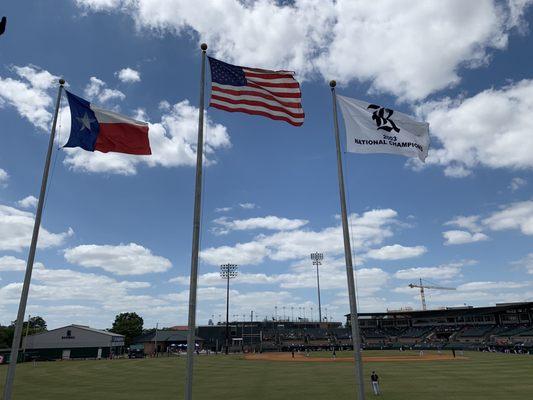 Flags in the outfield