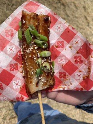 Pork belly skewer