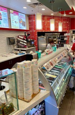 Counter area at Great American Cookies in Covington