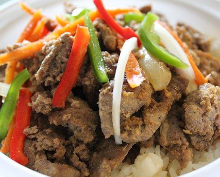 Bulgogi (grilled beef and rice