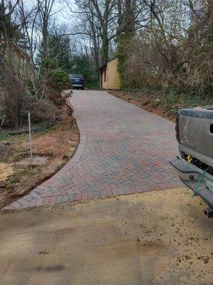 Driveway paver installation