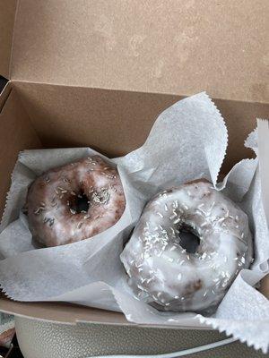 Coconut key lime and lemon lavender donuts