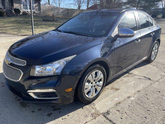 15 Chevrolet Cruze. She is cruzing in Ohio.