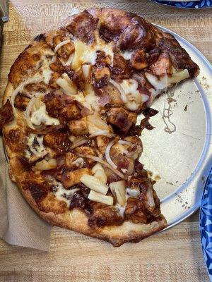 Rodeo Pizza with a Pineapple add.