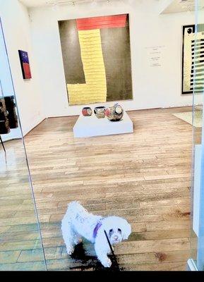 Fendi insisted we go inside Malibu Contemporary Art Gallery.