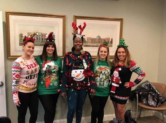 At County Dental at Middletown nothing says it's holiday time like an ugly sweater!