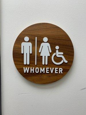 Bathroom sign