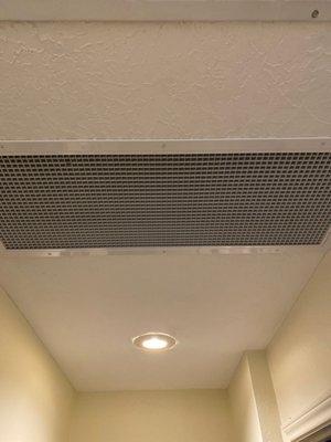 Vent was aesthetically placed in our upper hallway