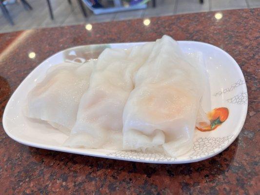 Steamed Flour Roll with Fresh Shrimp (Cheung Fun Rice Noodle Roll)