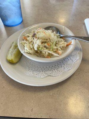 Coleslaw (half eaten)