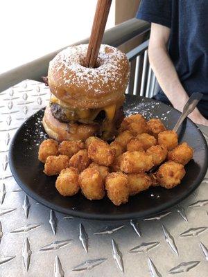 Jelly donut burger is a one-way ticket to baby's first heart attack!