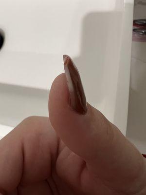 Unfinished nail