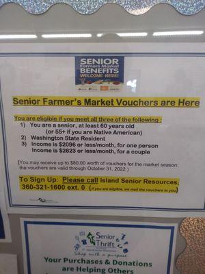 Farmers Market vouchers