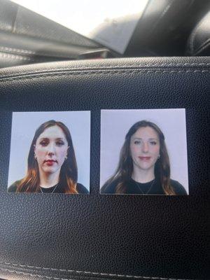 Worst passport photo of my life (left) the one on the right I got done 10min later somewhere different