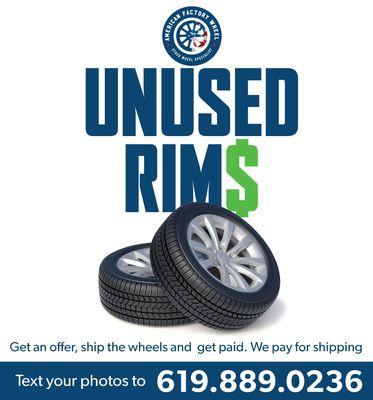 Sell your unused rims